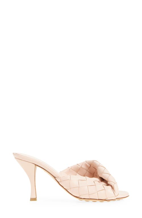 Bottega Veneta Blink Intrecciato Lambskin Leather Sandal In New Cameo