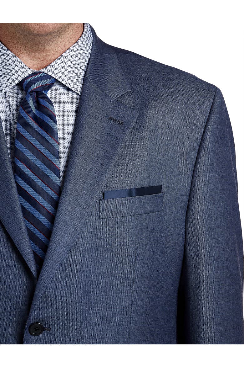 Big & Tall Jacket-Relaxer Sharkskin Suit Jacket, Alternate, color, NAVY
