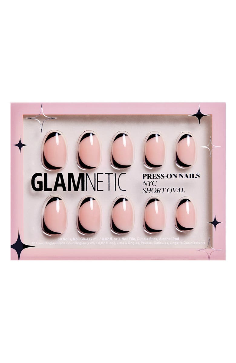 GLAMNETIC NYC Short Oval Press-On Nails Set, Main, color, Nyc