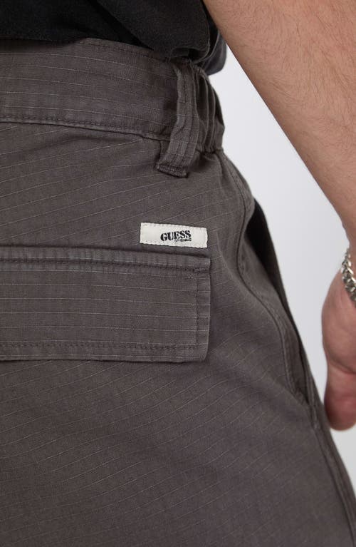 Guess Go Ripstop Panel Mid Rise Cargo Pants In Grey