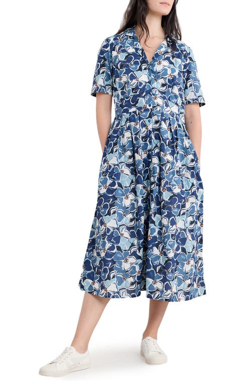 Seasalt Cornwall Floral Print Organic Cotton Midi Shirtdress
