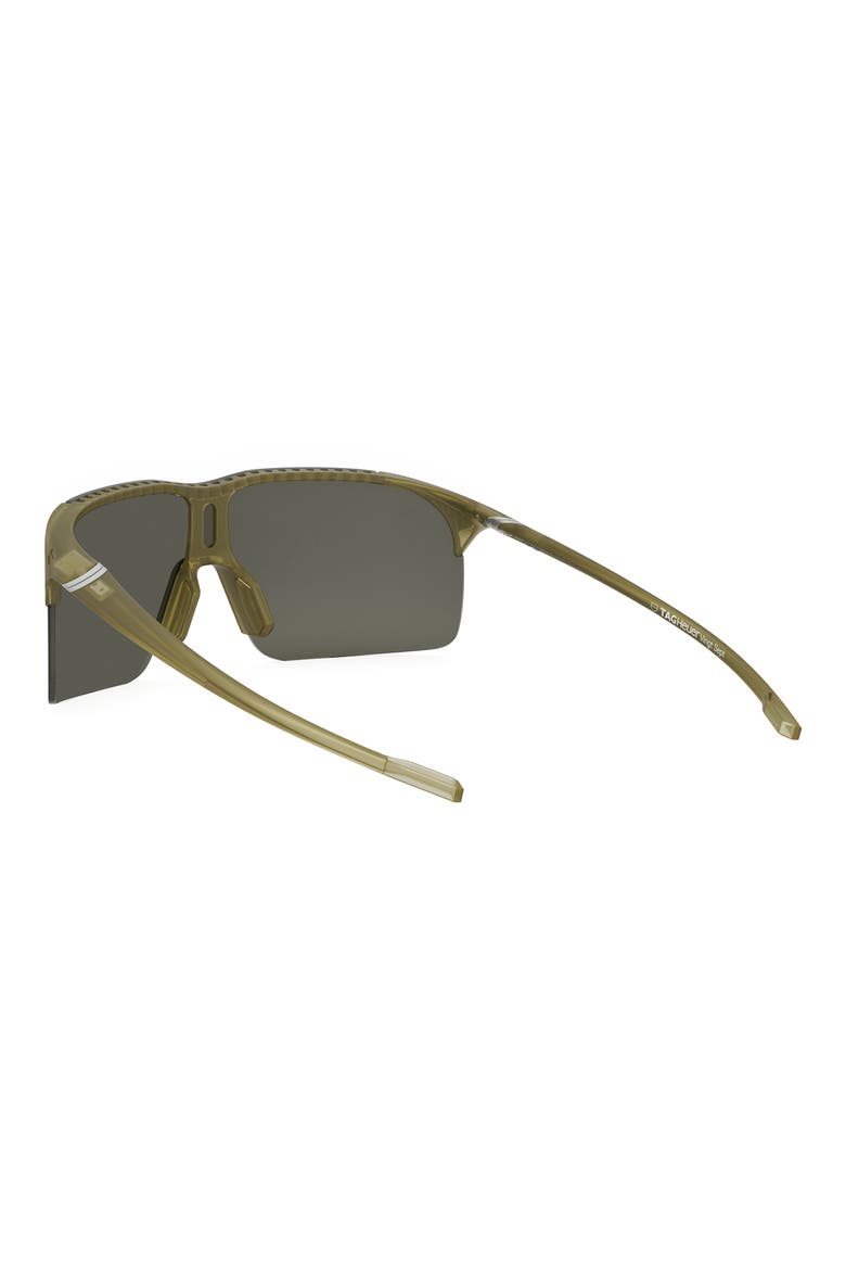 Vingt Sept 132mm Mirrored Mask Sunglasses, Alternate, color, MATTE YELLOW / BROWN MIRROR