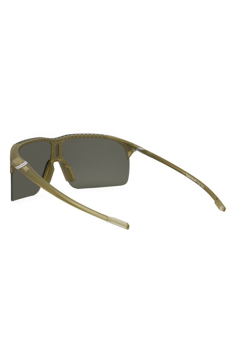 TAG Heuer Vingt Sept 132mm Mirrored Mask Sunglasses, Alternate, color, Matte Yellow / Brown Mirror