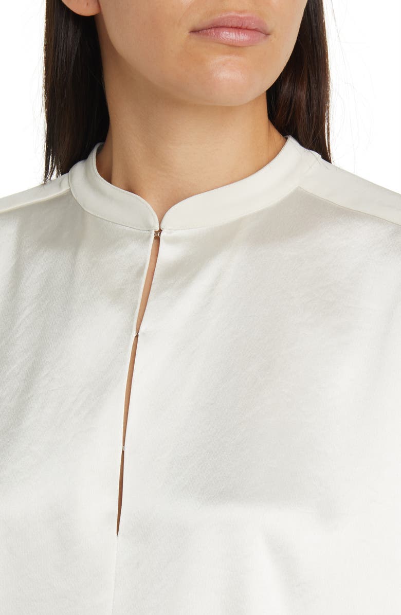 rag & bone Rosie Satin Shirt, Alternate, color, Ivory