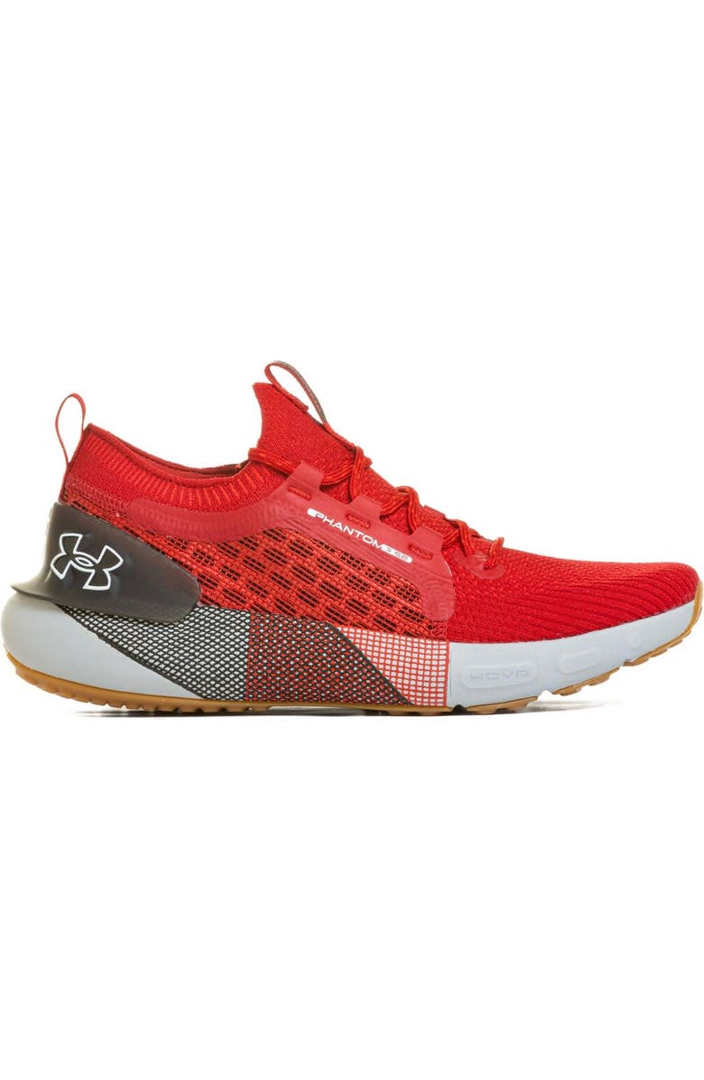 Under Armour Men's Under Armour Red Wisconsin Badgers HOVR Phantom 3 Running Shoes, Main, color,