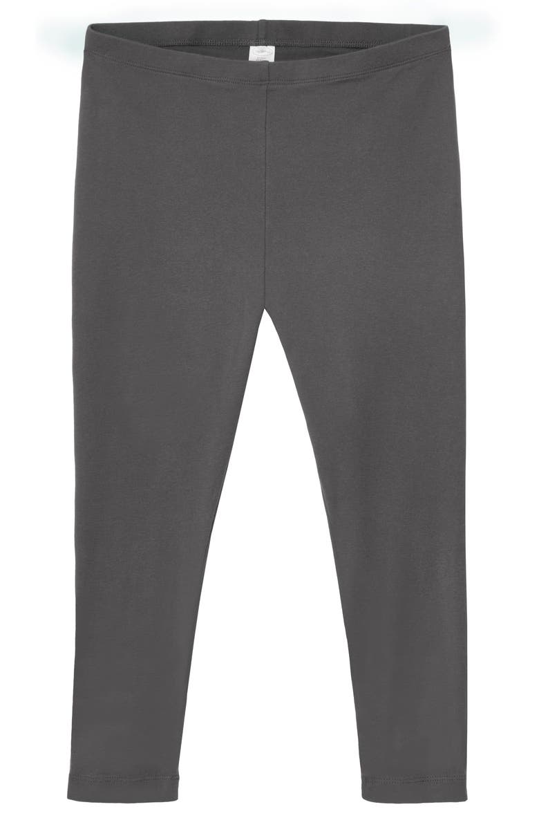 CITY THREADS 100% Cotton Comfortable Everyday Wear Capri Leggings, Alternate, color, Charcoal