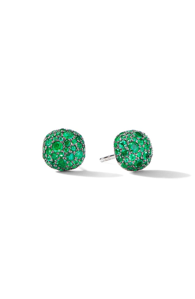 David Yurman Pavé Cushion Stud Earrings, Main, color, 