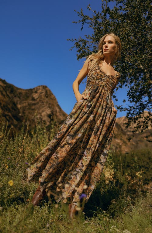 Matty M . Alexiah Maxi Dress In Brown