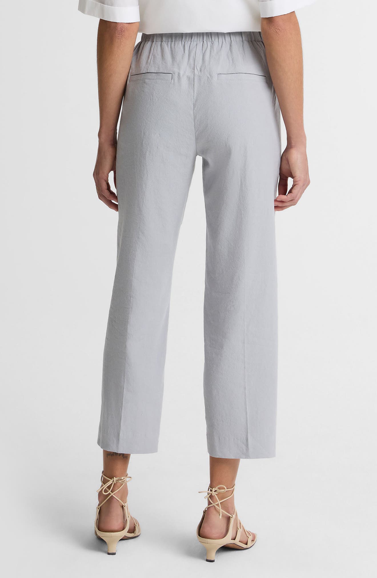 Grace Mid Rise Linen Blend Tapered Pull-On Pants - image 2