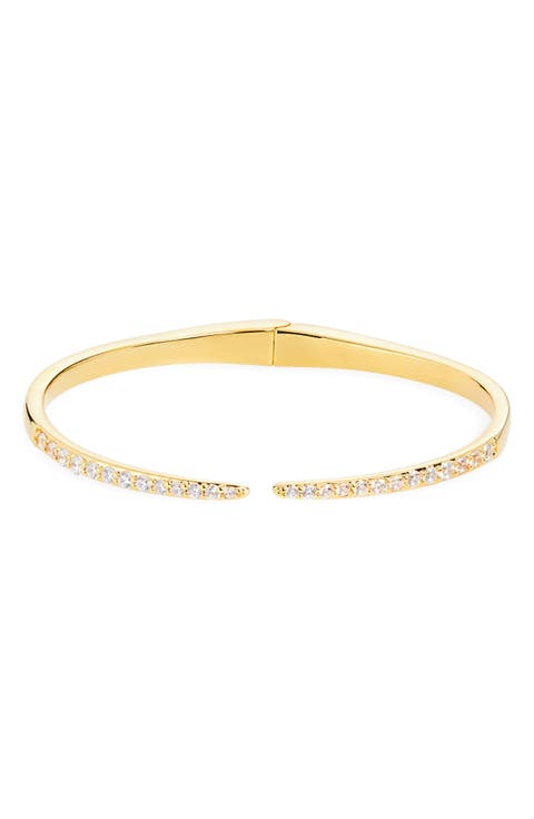 Open Hinged Cubic Zirconia Cuff