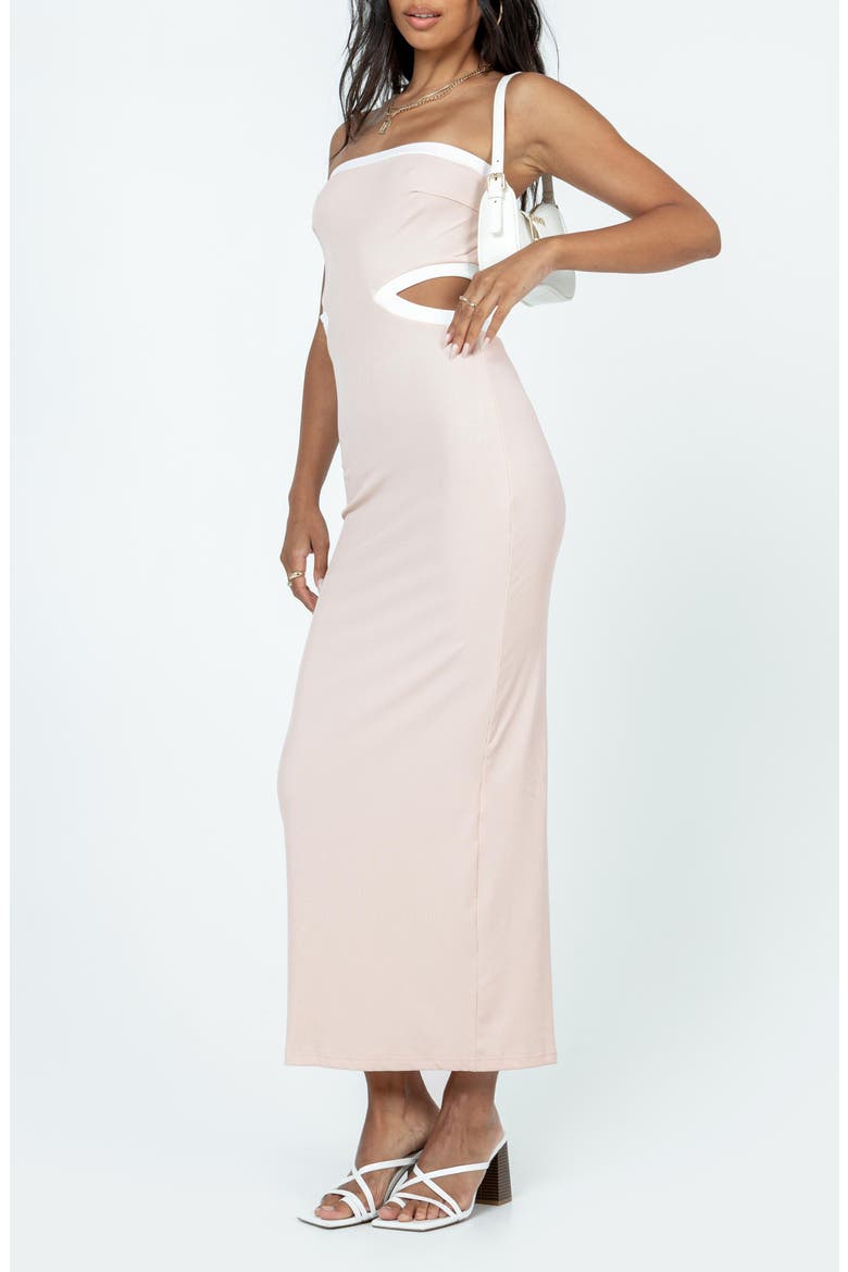 Greta Cutout Strapless Maxi Dress, Alternate, color, MEDIUM BEIGE