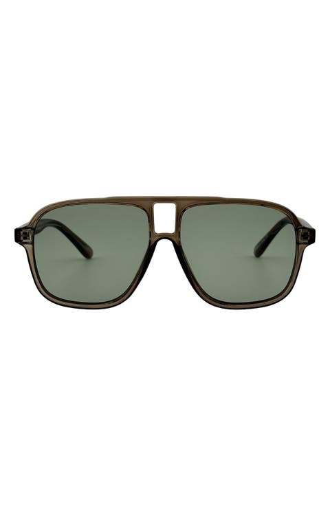 Quinn 57mm Aviator Sunglasses
