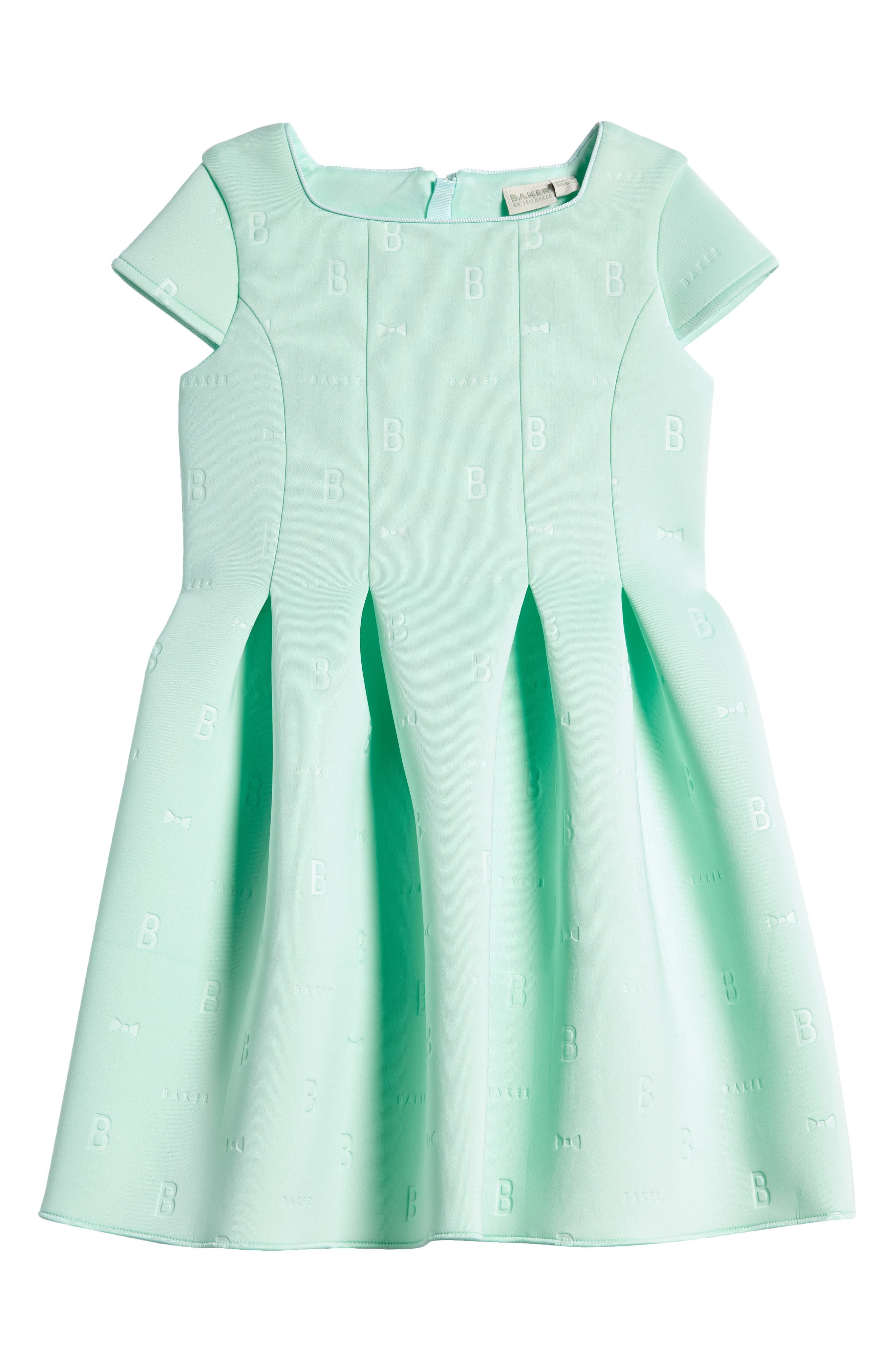 Baker by Ted Baker Kids' Embossed Scuba Crepe Dress in Mint 