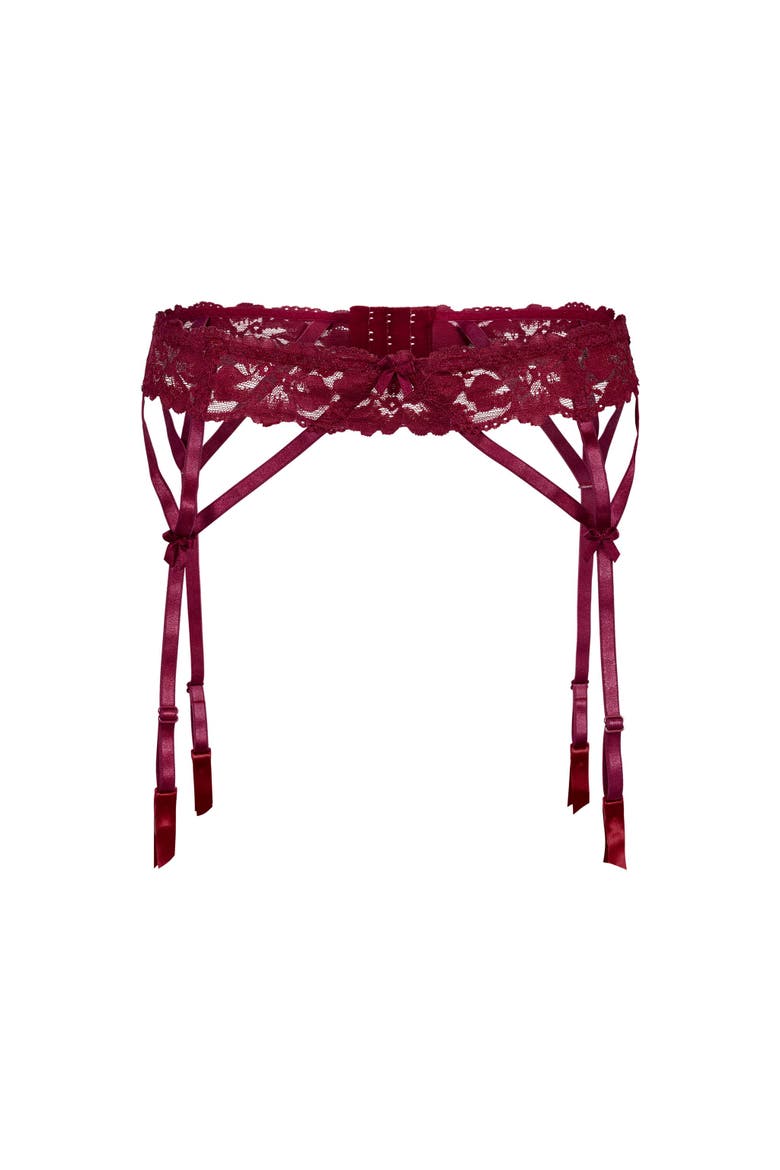 Lacie Garter Belt Lingerie, Main, color, Dark purple