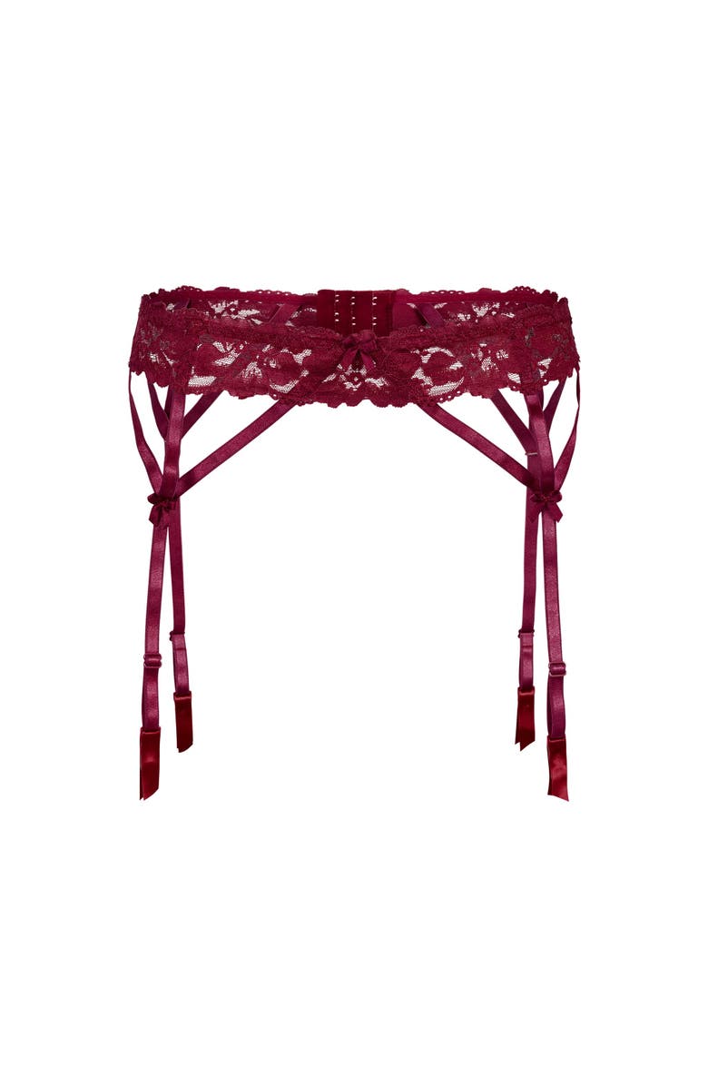 Adore Me Lacie Garter Belt Lingerie, Main, color, Dark Purple