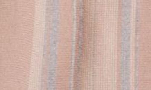 Rails Silas Stripe Knit Cotton Blend Camp Shirt In Rose Multi
