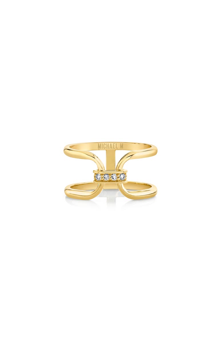 Michael M Linked At Last Ring, Alternate, color, Yellow Gold