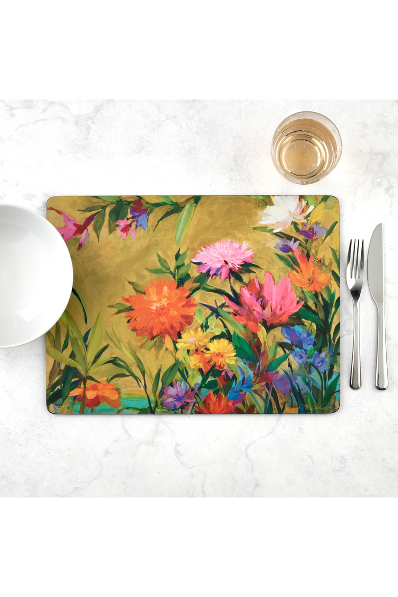 Martha's Choice Set of 4 Cork Back Placemats, Alternate, color, Multi