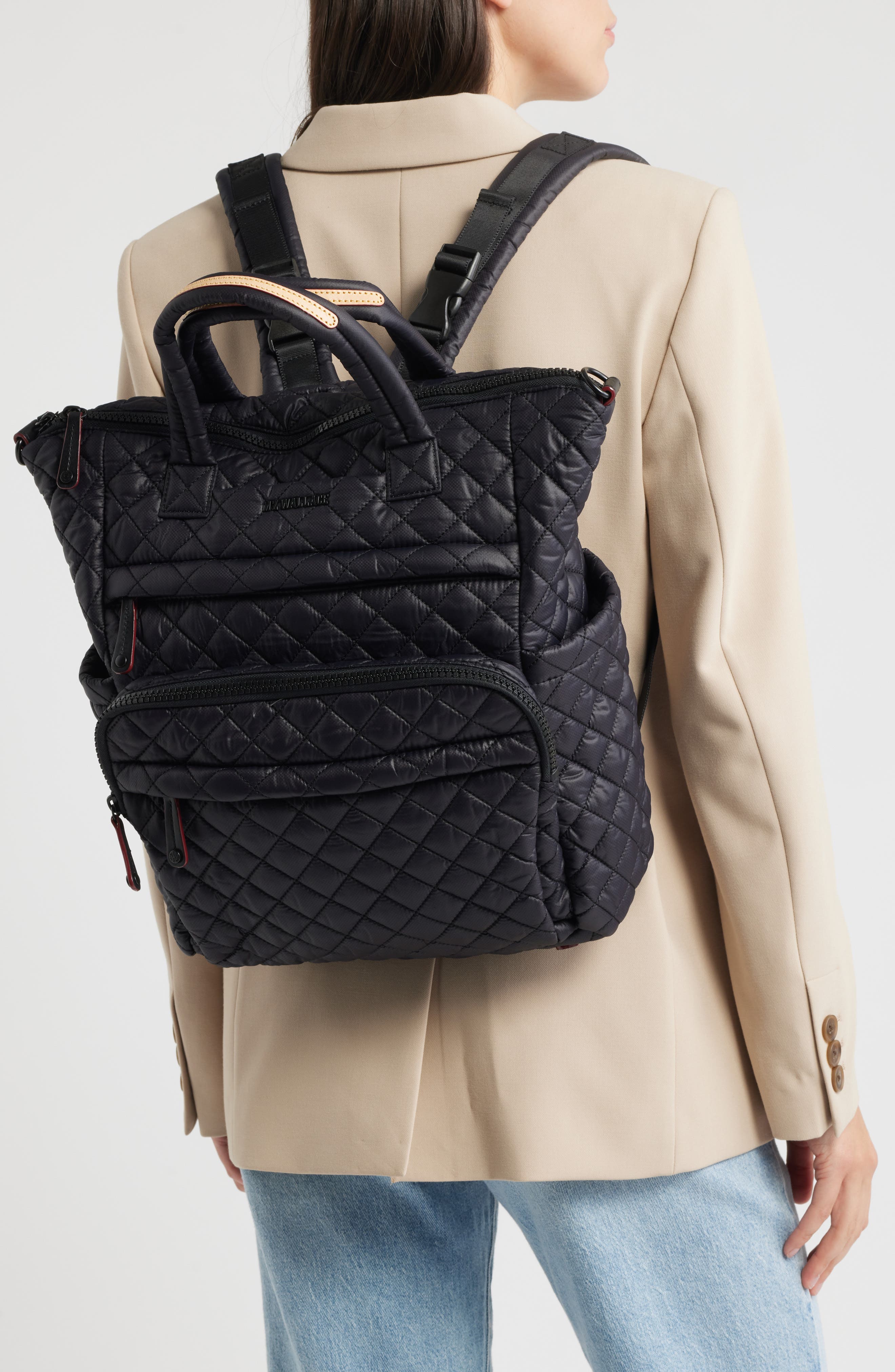 MZ Wallace Medium Utility Quilted Nylon Backpack, Alternate, color, 