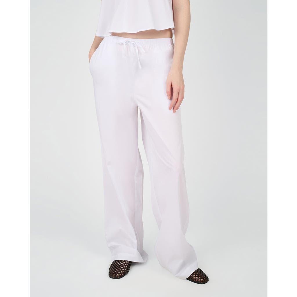 Weworewhat Straight Tie Waist Pant In Pink