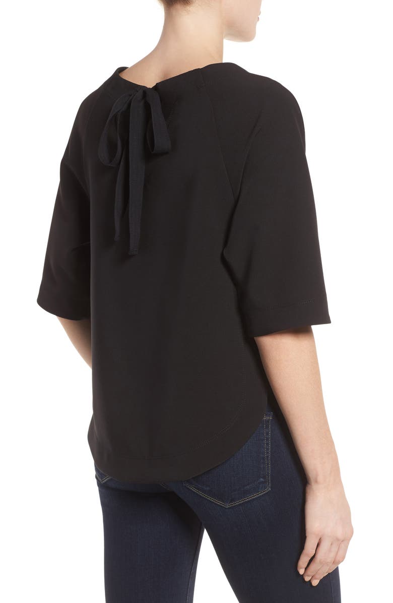 GIBSONLOOK 3/4 SLV TIE BACK TOP, Alternate, color, 