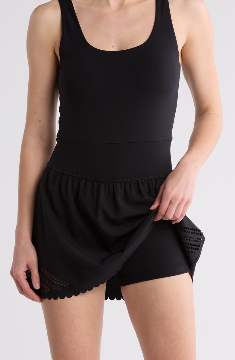 YOGALICIOUS Lightstreme Hybrid Twilight Tennis Dress, Alternate, color, Black