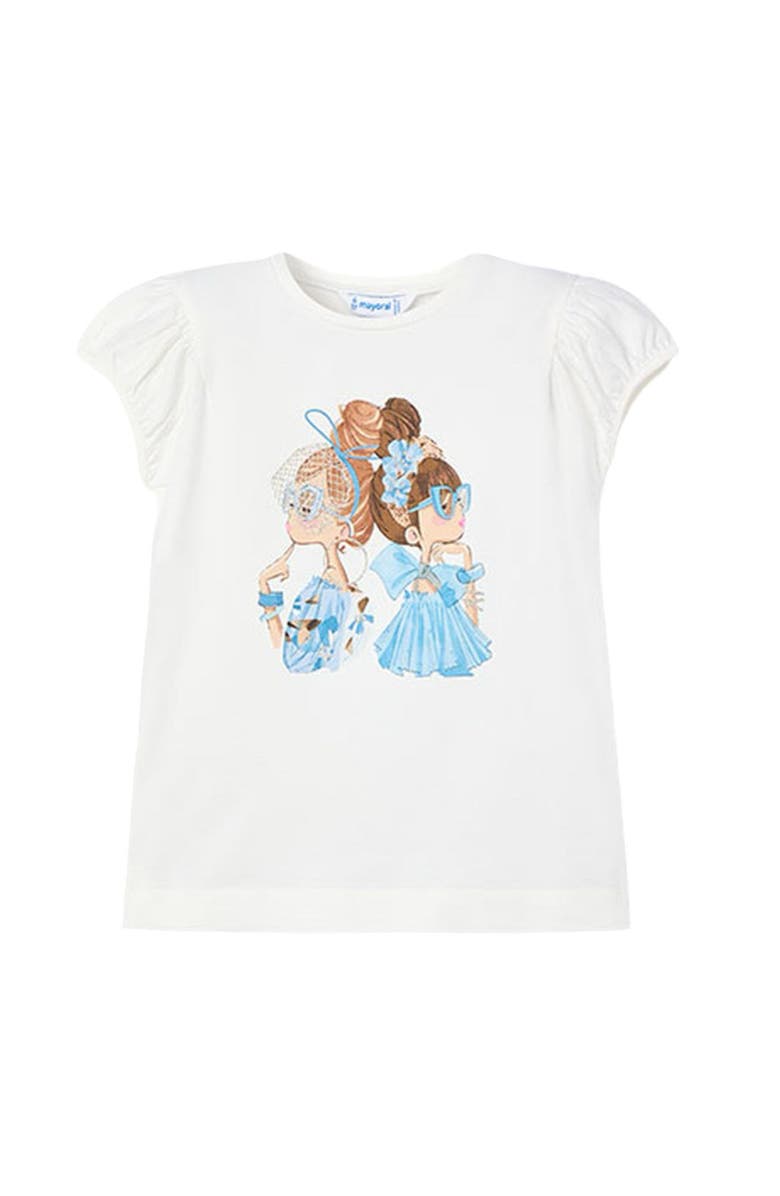 Mayoral Twin Couture T-Shirt, Main, color, Blue