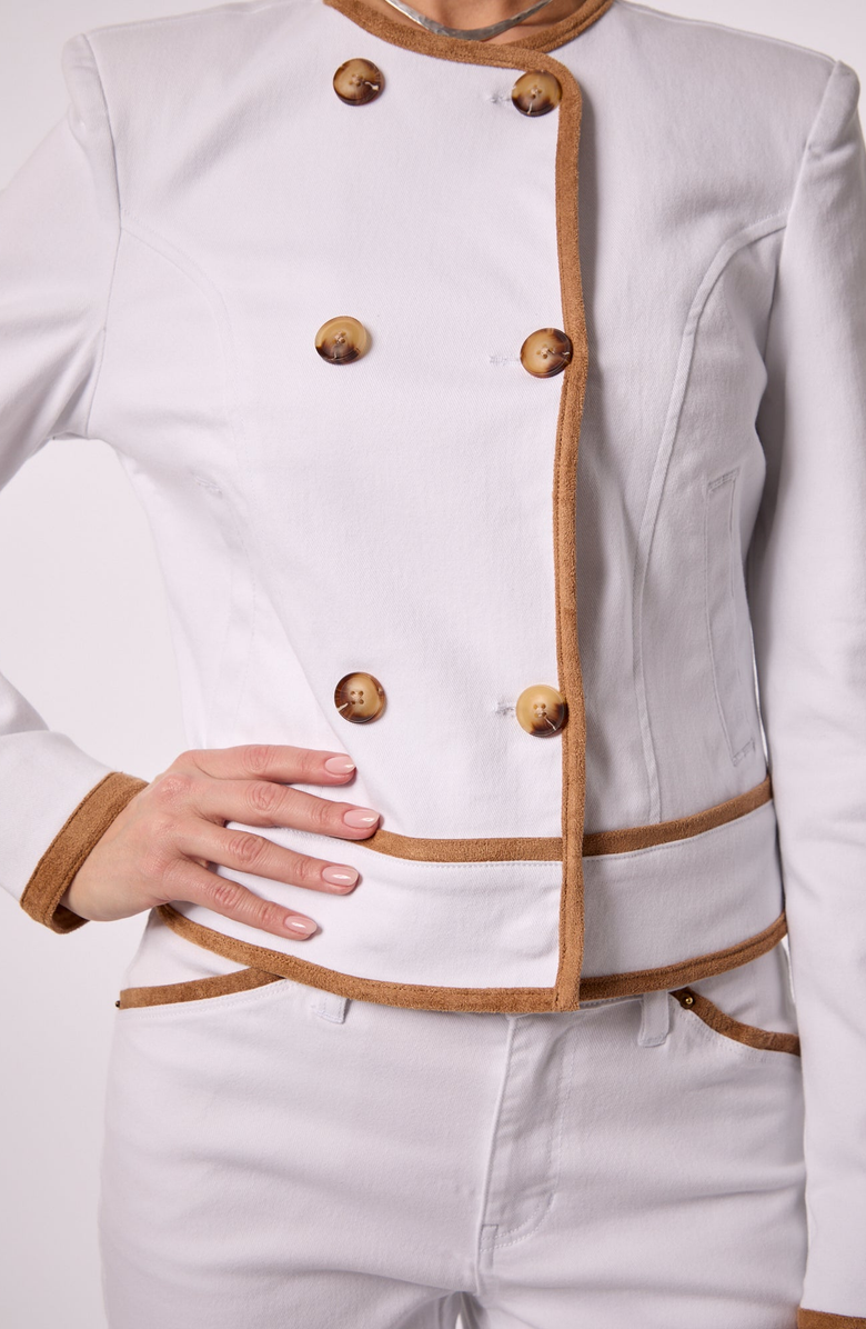 BLUE REVIVAL Sadie Jacket, Alternate, color, White