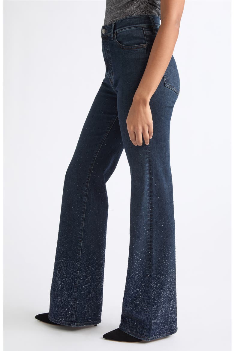 Crosbie Rhinestone High Waist Wide Leg Jeans, Alternate, color, DARK MIDNIGHT