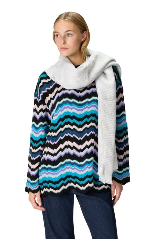 Missoni Zigzag Wool Stole In Gray