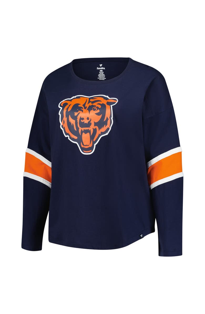 FANATICS Women's Fanatics Navy Chicago Bears Plus Size Redzone 3/4-Sleeve Scoop Neck T-Shirt, Alternate, color, Navy