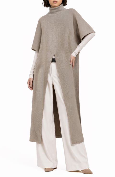 Bree Mock Neck Midi Tunic Sweater