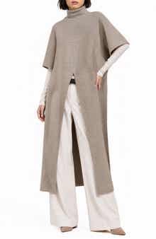 Bree Mock Neck Midi Tunic Sweater