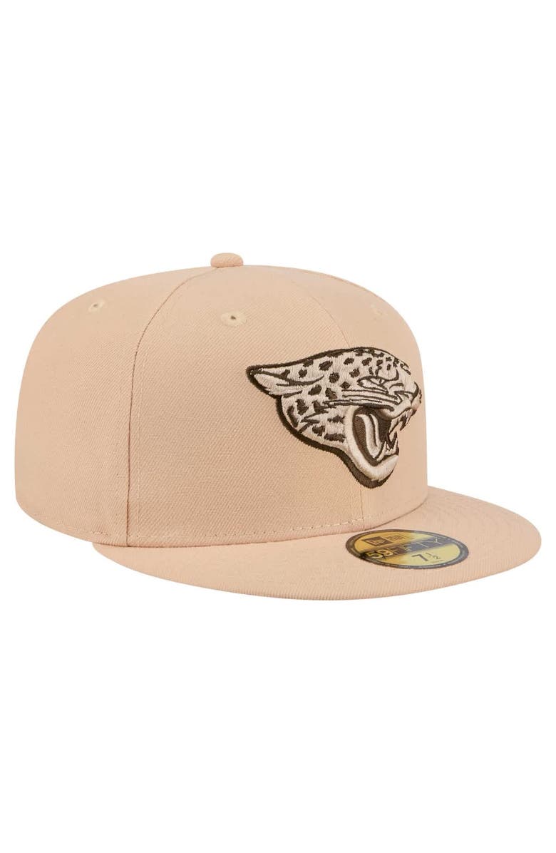 New Era Men's New Era Tan Jacksonville Jaguars Candied Pecan 59FIFTY Fitted Hat, Alternate, color, 