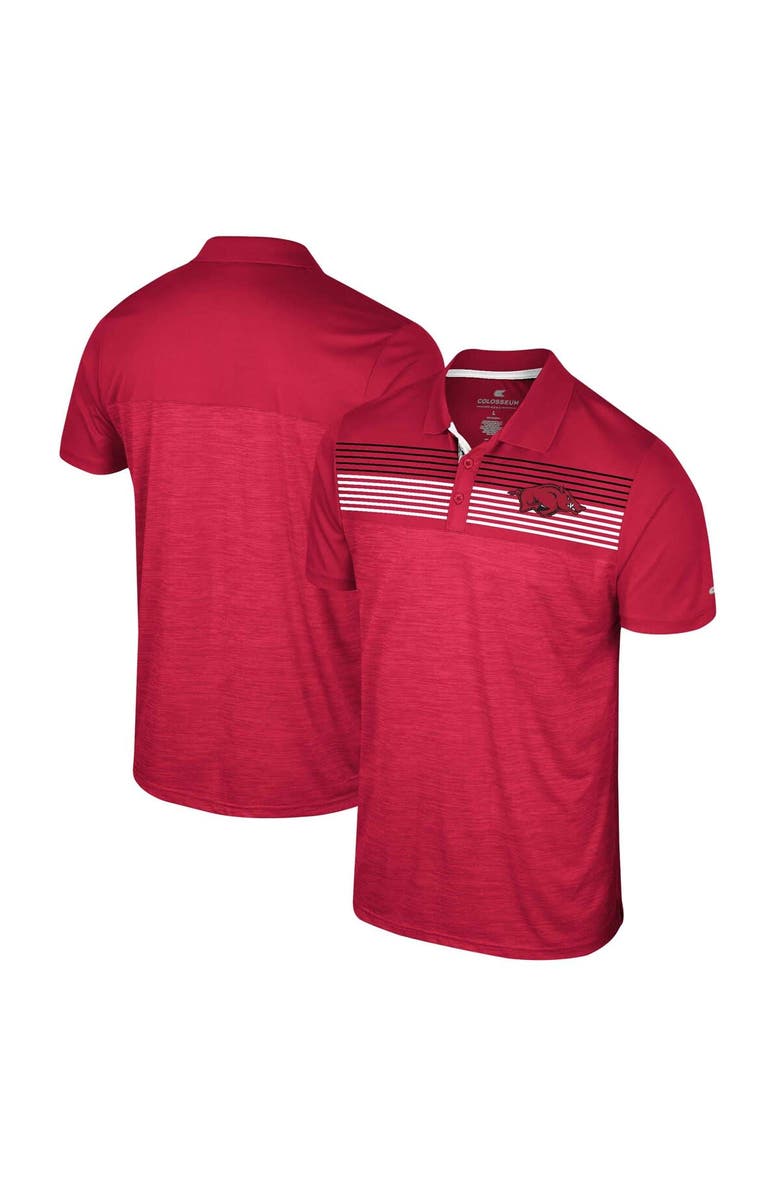 COLOSSEUM Men's Colosseum Cardinal Arkansas Razorbacks Big & Tall Langmore Polo, Alternate, color, Cardinal