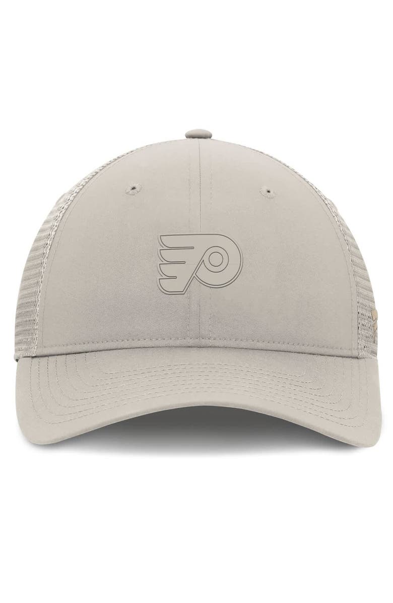 FANATICS Women's Fanatics Tan Philadelphia Flyers Authentic Pro Road Trucker Adjustable Hat, Alternate, color, Tan