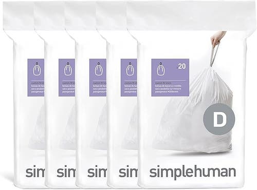 Simplehuman Code D Custom Fit Liners With Quick Dispense Packs