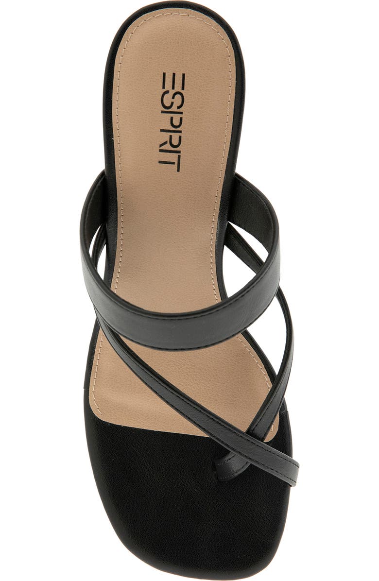 Esprit Elian Toe Loop Sandal, Alternate, color, Black Pu