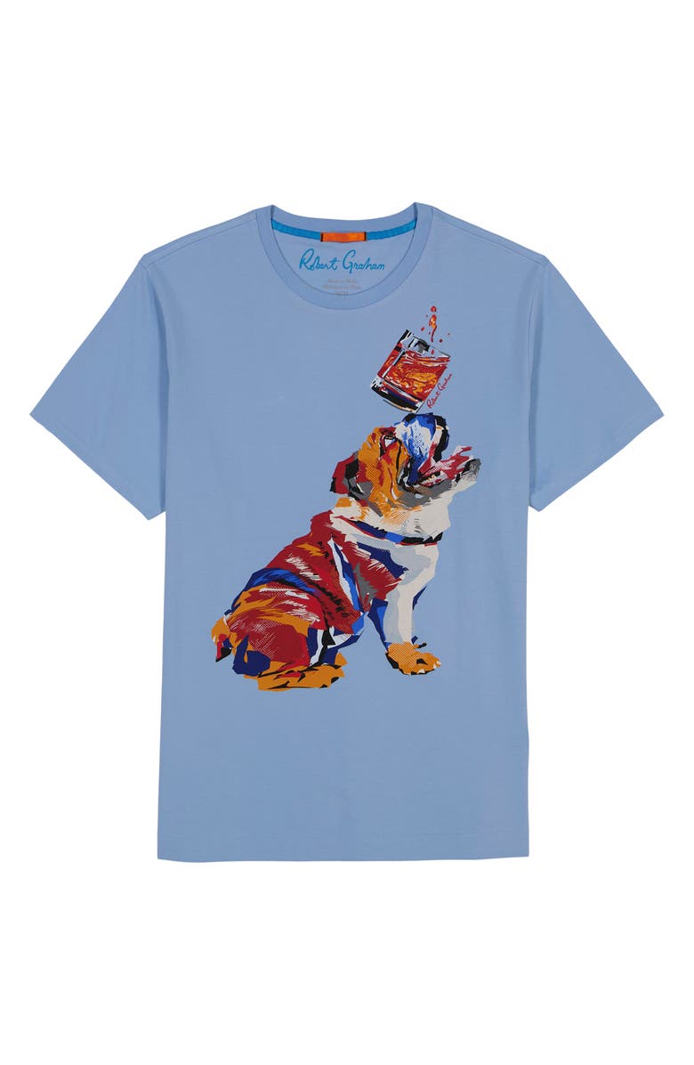 Robert Graham Whiskey Dog Cotton Graphic T-Shirt, Alternate, color, 