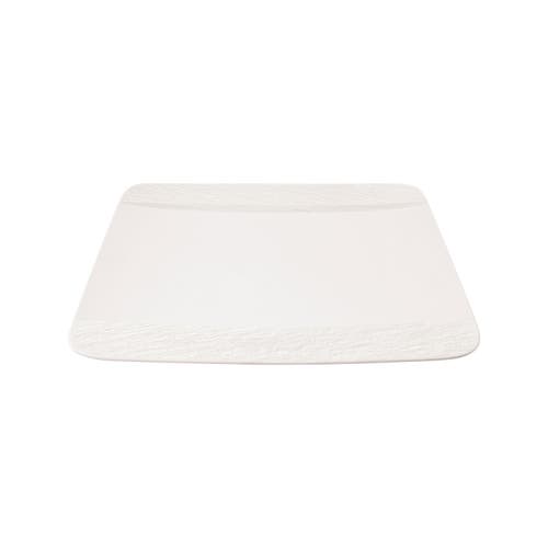 Villeroy & Boch Manufacture Rock Blanc Square Dinner Plate In White