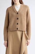 Vince Wool & Cashmere Boxy V-Neck Cardigan