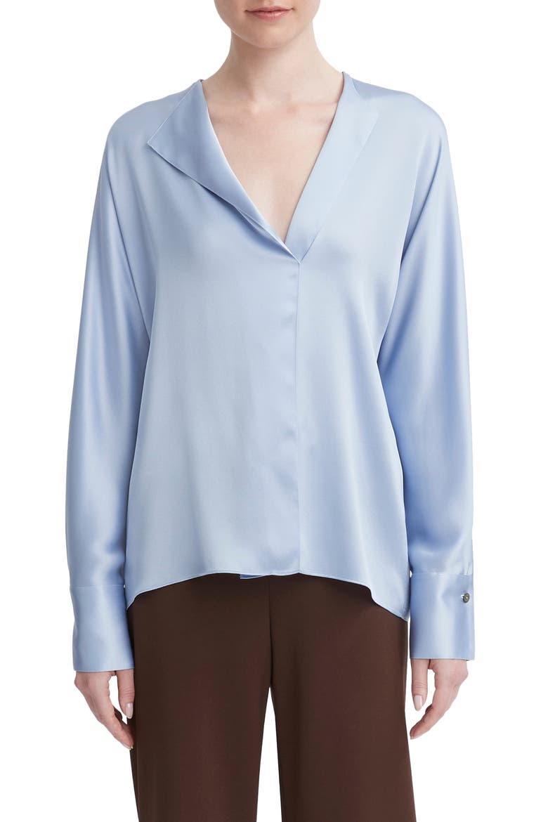 Dolman Sleeve Silk Top, Main, color, LT PACIFIC OPAL