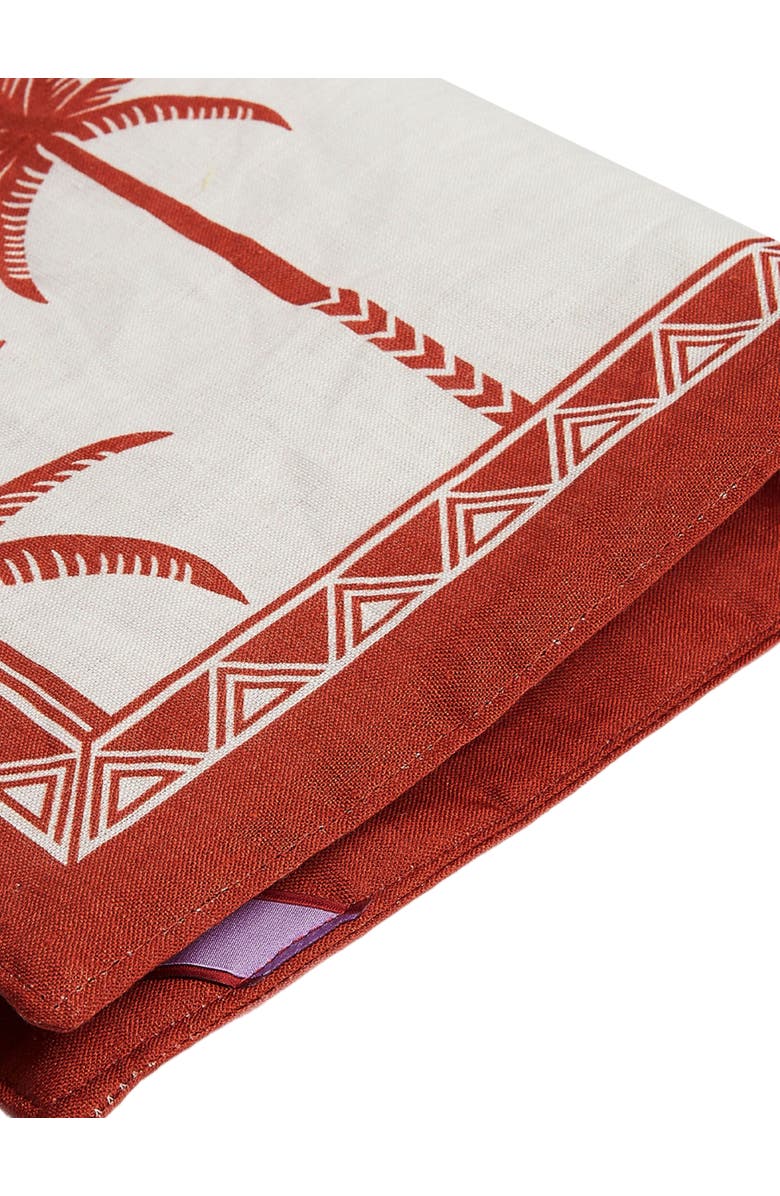 La DoubleJ Placemat Set Of 2, Alternate, color, Date Palms Placemat Mattone