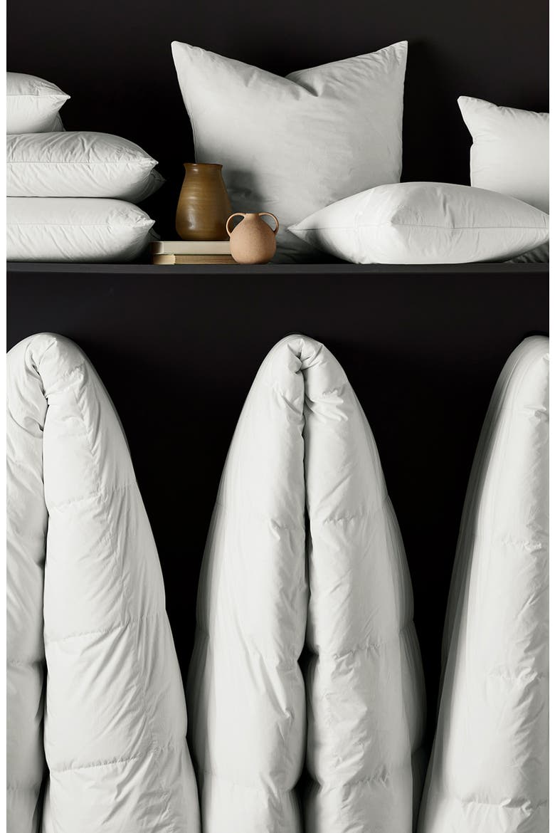 Down Alternative Organic Cotton Accent Pillow, Alternate, color, WHITE