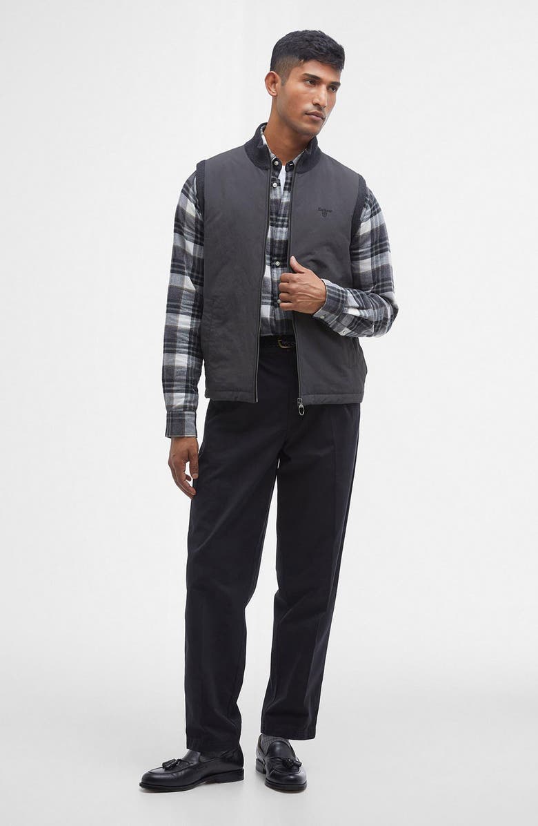 Barbour Leyburn Cotton & Wool Zip-Up Vest, Alternate, color, 