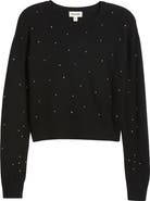 Open Edit Rhinestone Sweater
