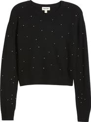 Open Edit Rhinestone Sweater