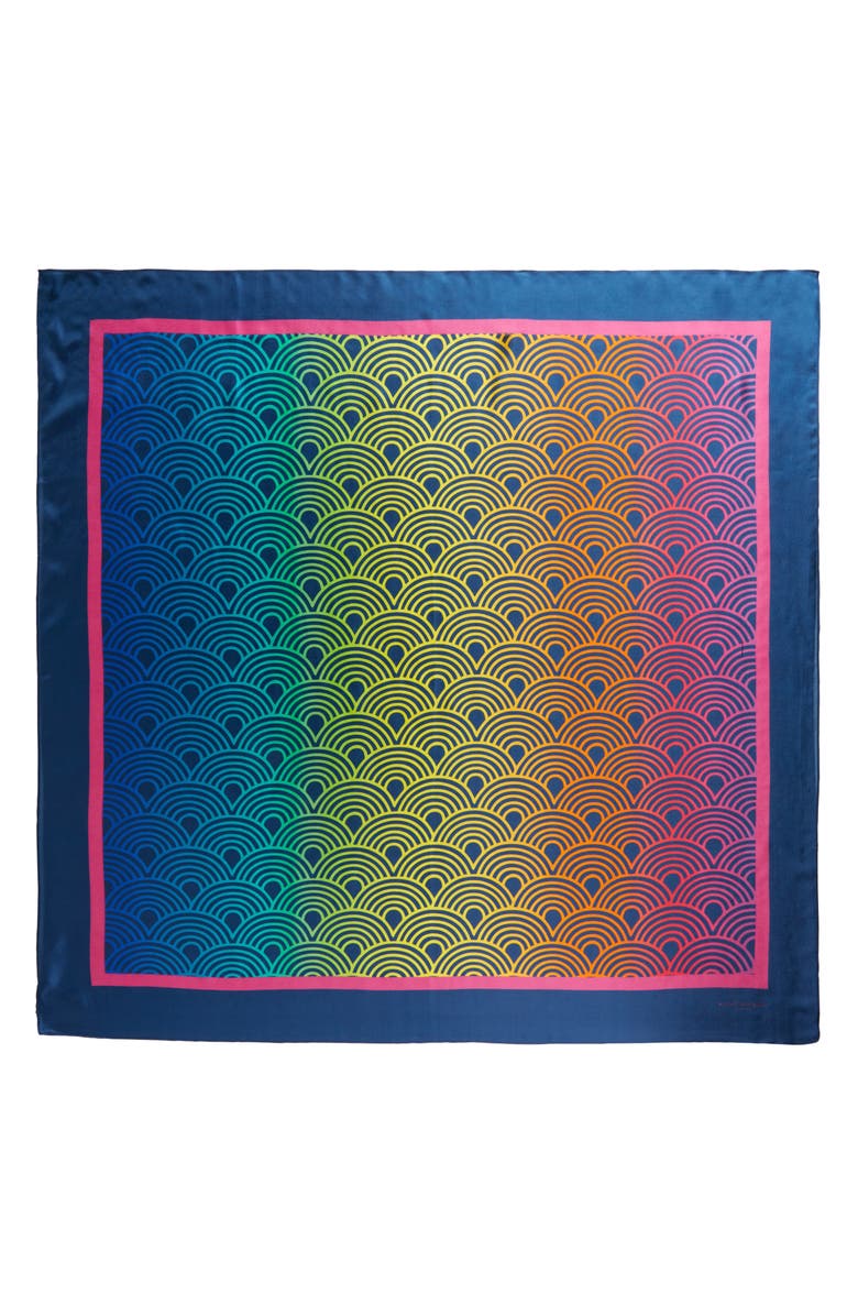 Kurt Geiger London Gradient Rainbow Large Square Scarf, Alternate, color, 