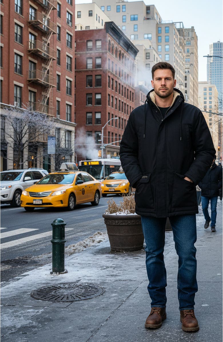 CANADA WEATHER GEAR Men's Duck Canvas Jacket, Alternate, color, Black