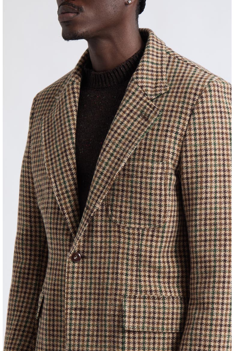 Houndcheck Games Tweed Sport Coat, Alternate, color, BROWN/ GREEN